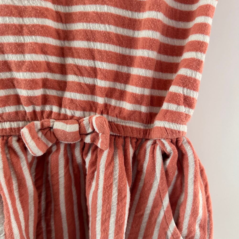 Cat & Jack Girls' Orange Striped Dress - Size Small - Picture 2 of 4